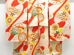 アンティーク　錦紗梅・橘模様着物